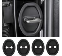 HLTTXS 4 Piezas Protectoras de Silicona para pestillos de Puertas de Automóviles para Toyota C-HR CHR Hybrid/C-HR EV C-EV/Electric, Amortiguador de Absorción de Golpes,A/Black