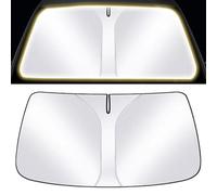 HLTTXS Parasol Coche Delantero para BYD FangChengBao Leopard 5 8, Sombrilla Plegable Coche Delantero con Anti UV Rayos y Aislamiento Térmico,B/White