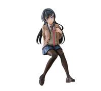 HLUONGTN Adolescentes Idiotas No Sueñan Anime Personaje Modsakurajima Mai Figura Sentado Postura Estatua/Sakurajima Mai/15Cm