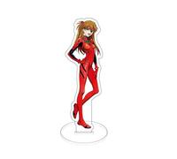 HLUONGTN Anime Ayanami Rei/Asuka Langley Soryu Figura de de Pie Doble Cara Transparente Base Miniatura Figura de Acción/Type 12/15Cm