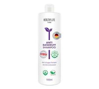 HLV - Champú anticaspa de 1 litro con zinc y ácido salicílico, champú suave vegano, para el cuero cabelludo con picazón - Champú anticaspa y cuidado del cuero cabelludo irritado - Cuidado del cabello