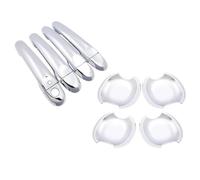 HLWXMDZ Embellecedores Cromados Para Manijas De Puerta De Coche Para Nissan Para Tiida Para Pulsar C12 MK2 2012-2019 Repuestos Para Coches(HandleBowl 1 Button)