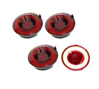 HLWXMDZ para C&hevrolet para Corvette C6 2005-2013 Luces De Estacionamiento Luces Traseras Luces De Freno Luces Antiniebla Traseras 4 Unidades Luz Trasera del Parachoques(Red Lens)
