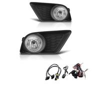 HLWXMDZ Para Dodge Para Charger 2011-2014 Faros Antiniebla Parachoques Delantero Lámparas Cableado Interruptor Kit Conjunto De Lente Transparente Par