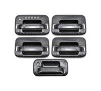 HLWXMDZ Para Ford F-150 2004 2005 2006 2007-2014 Con Teclado: 10 Cubiertas Para Manijas De Puerta Y Portón Trasero Apariencia Fibra Carbono Tiradores Exteriores De Coche