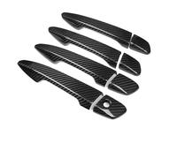 HLWXMDZ Para IS IS350 IS500 F-Sport 2021-2025 4 Puertas 8 Piezas Embellecedores De Fibra Carbono Para Manijas Laterales Exteriores Coche Tiradores Exteriores De Coche(Glossy carbon Type B)