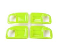 HLWXMDZ Para Jeep Para Wrangler JK 2011-2017 4 Puertas Manija De Puerta Interior De Coche Cuenco Decoración Cubierta Pegatinas Embellecedoras (Light Green)