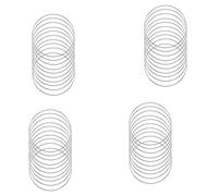 Hlxnyami Paquete de 40 Anillos de Metal de Atrapasueños de Plata de 4 Pulgadas, Aros Florales, Anillo de Creaciones de Macramé para Manualidades, Bricolaje