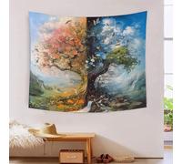 HLXZMCVBT Árbol bicolor Estampado 3D Tapices Accesorios Divisor De Habitaciones Tapiz De Pared Paño De Pared Para Decoración De Habitación Tapiz 180cmx230cm