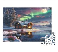 HLXZMCVBT Aurora Noruega Puzzle 1000 Piezas Adultos, Puzzle Rompecabezas De Piso Juego De Rompecabezas Y Juego Familiar 1000pcs (75x50cm)