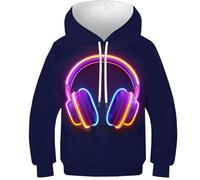 HLXZMCVBT Basketball Sudadera con Capucha para Niño Y Niña 3D, Unisex, con Capucha, Hooded Pullover Sweatshirt Outfits 13-15Y