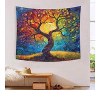 HLXZMCVBT El árbol de la vida Estampado 3D Tapices Decoración De Pared Estética Tapiz De Pared Paño De Pared Para Decoración De Habitaciones Tapiz 130cmx150cm