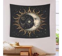 HLXZMCVBT El sol y la luna Estampado 3D Tapices Decoración De Pared Estética Tapiz De Pared Paño De Pared Para Dormitorio, Sala De Estar, Dormitorio Y Decoración De Habitación Tapiz 130cmx150cm