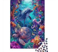 HLXZMCVBT Puzzle Marino de 1000 Piezas para Adultos, 1000pcs (75x50cm), Cartón, Rompecabezas