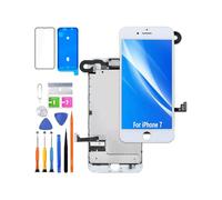 HLYGZX Pantalla LCD de repuesto para iPhone 7, pantalla táctil FHD, marco digitalizador, montaje con auriculares, cámara frontal, sensor de proximidad, adhesivo impermeable, kit de reparación nuevo