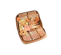 HLYICRQ Capybara Pencil Case with Stationery Included, Set with Pens Clip Rulers and More, Cute Capybara Stationery for Kids