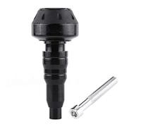 Hlyjoon 1Pc Moto Deslizadores de Marco de Escape Modificados Motocicleta Anti Crash Slider Protector CNC Aleación de Aluminio Moto Rueda Eje Slider Protección Contra Caídas Off-Road Sport (Negro)