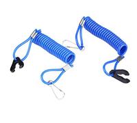 Hlyjoon 2Pcs Marine Boat Motor Kill Stop Switch Key Set & Blue Safety Tether Cordón Ajuste para Motor fuera de borda Motor