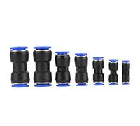 Hlyjoon 35 Piezas OD 4/6/8/10/12/14/16mm Manguera de Aire Neumática Conector Recto Neumático Empuje Accesorios Rápidos 1.32MPa