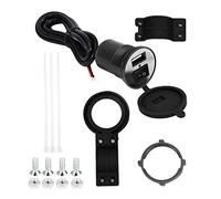 Hlyjoon Conector rápido del Cargador USB de la Motocicleta con Interruptor 1.5A 12-24V Moto Soporte de Barra de Carga rápida con Cable de 1.5m/59in Impermeable para teléfono Tablet Gopro(#3)