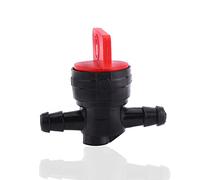 Hlyjoon Fuel Tap Petcock Valve 6mm/0.23 Inch Inline On/Off Fuel Tap Negro y rojo Interruptor de aceite de motor de plástico universal negro Se adapta para manguera de tubo 1/4