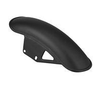 Hlyjoon Guardabarros Delantero de Motocicleta Guardabarros de Metal Negro/Cromo Rueda de Montaje Cubierta de Barro Protector Contra Salpicaduras para GN125 GN250(Negro)