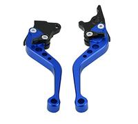 Hlyjoon Motocicleta 2 piezas 22 mm 7/8 "CNC Aluminio Motocicleta Embrague Tambor Palanca de freno Mango Piezas de repuesto Apto para motocicleta Universal(Azul)