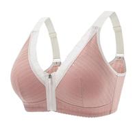 HLYLDL Cierre Frontal con Cremallera Sujetador sin Aros para Todos los días para Mujer Soporte de compresión postoperatorio con Correas Ajustables