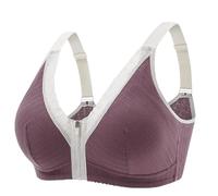 HLYLDL Cierre Frontal con Cremallera Sujetador sin Aros para Todos los días para Mujer Soporte de compresión postoperatorio con Correas Ajustables