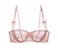 HLYLDL Sujetador Bralette Bralette de Encaje Balconette de Encaje de Talla Grande para Mujer Sujetadores con Aros Transparentes