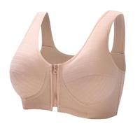 HLYLDL Sujetador de Todos los días con Cierre Frontal con Cremallera para Mujer Sujetadores de algodón sin Aros con Comodidad de compresión postoperatoria