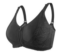 HLYLDL Sujetadores para Mujeres Mayores Sujetador Deportivo con Cremallera Delantera Talla Grande Sujetador de algodón sin Aros Camiseta de Cobertura Total Sujetador Moldeador