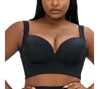 HLYLDL Talla Grande para Mujer Sujetador cómodo Push up sin Costuras Bralette Ajustable con Aros Cruzados en la Espalda Sujetadores de Todos los días