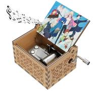 HLZK Caja de música con manivela de anime, de madera tallada antigua, cajas musicales Sophie para cumpleaños, Navidad/Año Nuevo (Wood-Style-C), HL-06