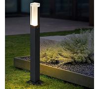 HMAKGG 12W Farolas Jardin Exteriorcon Regulable Balizas Exterior Jardin Altura Aluminio IP65 Frío Impermeable,Lámpara de Jardín Poste Adecuado Para Patios, Caminos,40cm