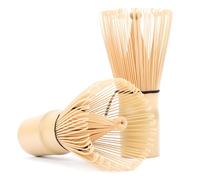 HMAZAE Batidor de matcha, paquete de 2 accesorios de matcha hechos a mano, tradicional japonés Chasen, agitador de bambú de 100 puntas, cepillo mezclador Wisk para hacer té macha ceremonial