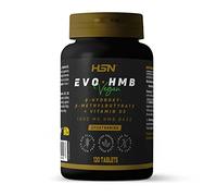 HMB 3000 MG de HSN EvoHMB | 120 Tabletas Puro HMB (Beta-Hidroxi-Beta-Metilbutirato) + 1000 UI Vitamina D3 (Colecalciferol) por Dosis Diaria | No-GMO, Vegano, Sin Gluten