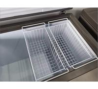 HMBEST Cestas de congelador para arcón, 2 Unidades, cestas de congelador para refrigerador, cestas de Almacenamiento con Asas para refrigerador Horizontal Altura 20 cm, Ancho 22 cm,50cm