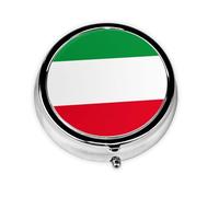 HMBGFW Caja de almacenamiento de pastillas con la bandera de Renania del Norte-Westfalia - Compacto 3 espacios - Pastillero circular portátil de metal - perfecto para viajes, cartera o uso de bolsillo
