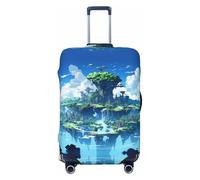 Hmbgfw City Of Sky - Funda protectora de equipaje de viaje para maleta de 18 a 32 pulgadas, accesorios de viaje, Negro -, S