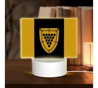 HMBGFW Cornwall County Flag - Luz nocturna rectangular acrílica con 3 modos de luz, puerto USB, perfecta para dormitorios y baños