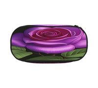 HMBGFW Estuche para lápices rosa y negro, diseño de impresión completa, tela Oxford 300D de Roses in Bloom