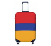 Hmbgfw Funda protectora de equipaje de viaje con la bandera de Armenia, se adapta a maletas de 45,7 a 81,3 cm, accesorios de viaje, Negro -, L