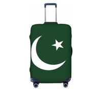 Hmbgfw Funda protectora de equipaje de viaje con la bandera de Pakistán, se adapta a maletas de 18 a 32 pulgadas, accesorios de viaje, Negro -, L