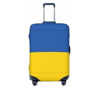 Hmbgfw Funda protectora de equipaje de viaje con la bandera de Ucrania, se adapta a maletas de 18 a 32 pulgadas, accesorios de viaje, Negro -, L