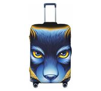 Hmbgfw Golden Wolf Head - Funda protectora para equipaje de viaje para maleta de 18 a 32 pulgadas, accesorios de viaje, Negro -, S
