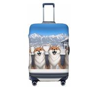 Hmbgfw Happy Little Fox - Funda protectora para equipaje de viaje de 18 a 32 pulgadas, accesorios de viaje, Negro -, S