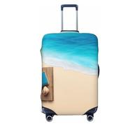 Hmbgfw Holiday By The Seaside - Funda protectora para equipaje de viaje para maleta de 18 a 32 pulgadas, accesorios de viaje, Negro -, L