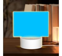 HMBGFW Luz nocturna acrílica rectangular de color azul claro, luces nocturnas con 3 modos de luz, puerto USB, perfecta para dormitorios y baños