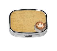 Hmbgfw Organizador de pastillas, mini pastillero con 2 compartimentos, perfecto para viajes, billetera o uso de bolsillo, organizador diario ideal para un fácil acceso y comodidad ligera, mundo de